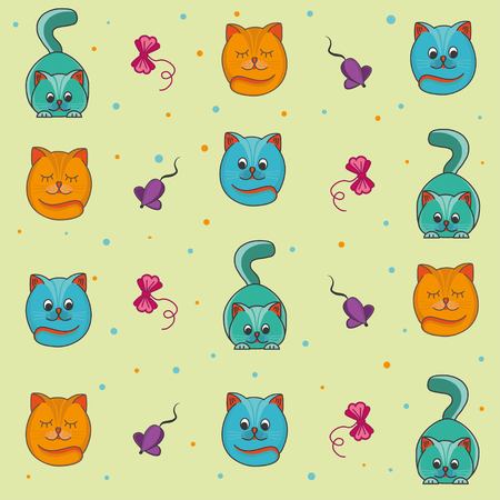 background of kittensのイラスト素材