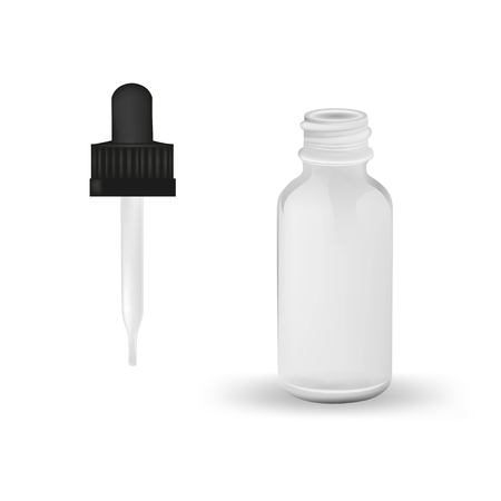packaging for vaping liquid bottle with drop dispenser empty bottleのイラスト素材