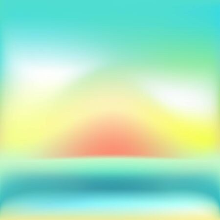 Mesh background with green and blue and the horizonのイラスト素材