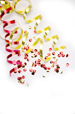 serpentine yellow and red on white background selective focusの写真素材