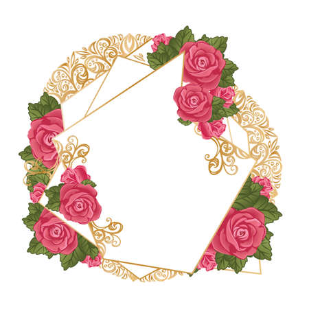 Wedding invitation floral invite card art designのイラスト素材