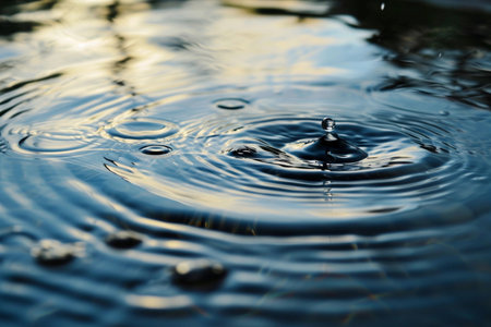 circles on the water, abstract backgroundの素材