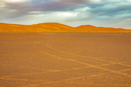 Beautiful sand dunes in the Sahara desert. Moroccoの写真素材