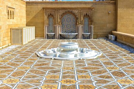 Fountain at the Mausoleum of Mohammed V in Rabat - Morocco 22.04.2019の写真素材