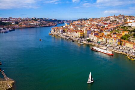 City landscape, view of the city from the upper point. Porto, Portugal, February, 2018