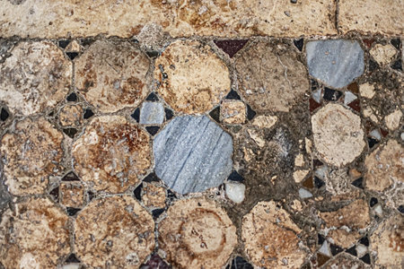 Byzantine mosaics on the floor of St. Nicholas Church Demre, Turkey.の写真素材