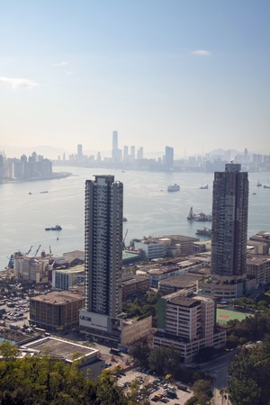 View of Hong Kong skyline.の写真素材
