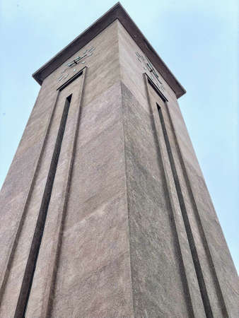 Belfry of the Hietaniemi cemetery against the sky, Helsinki, Finland