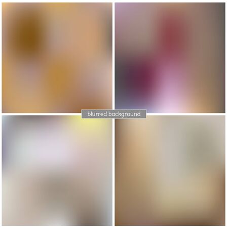 Set of blurred vector backgrounds. Abstract color illustration.のイラスト素材