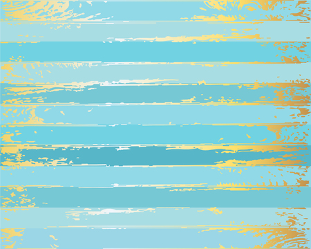 Wooden background. Painted board. Gold. Old. A piece of interior. Texture. Vector illustration.のイラスト素材