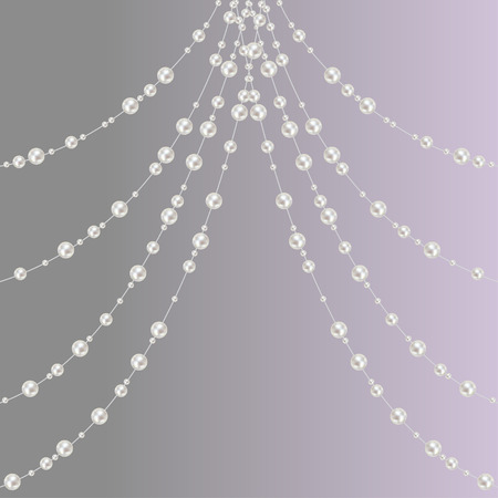 Pearl decoration accessory, jewelry wallpaper backgroundのイラスト素材
