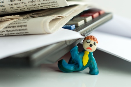 tired plasticine manの写真素材