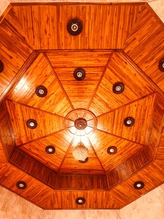 The house made of golden teakの写真素材