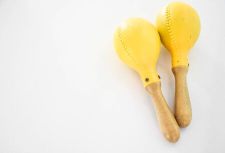 Maraca on white background