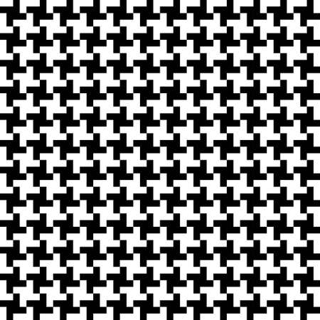 Retro style goose foot seamless pattern in black and white colors. Scottish checkered background. Fashion flat illustration. Design for wallpaper, textile, wrappingのイラスト素材