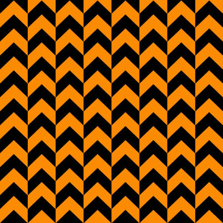 Shevron seamless pattern monochrome in black and orange colors. Elegant zigzag geometric shapes in...