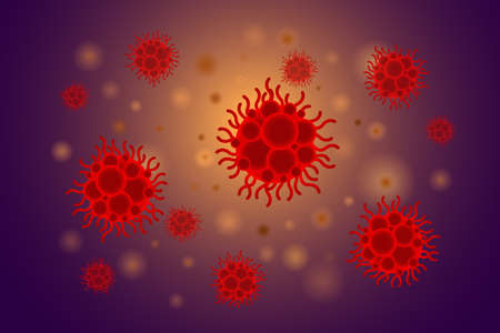 Virus infection cells for medical concept. Monkeypox background. Design for microbiology banner, web, landing pageのイラスト素材