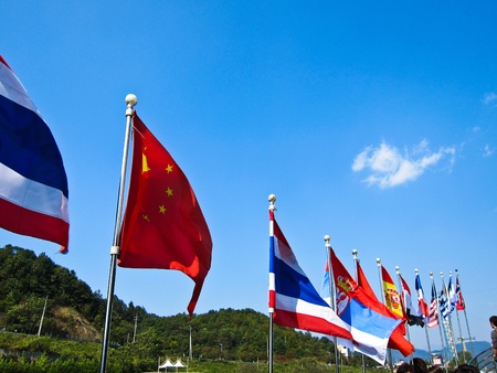 International flags.の写真素材