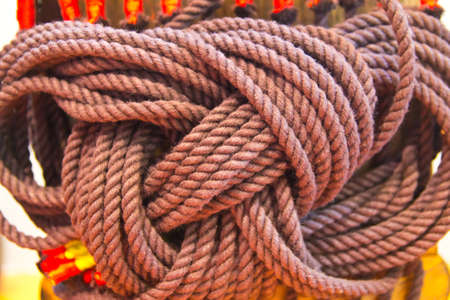Rope is woven striped ramps.