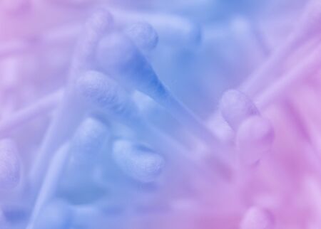 Pile of swabs soft focus, blurred.の写真素材