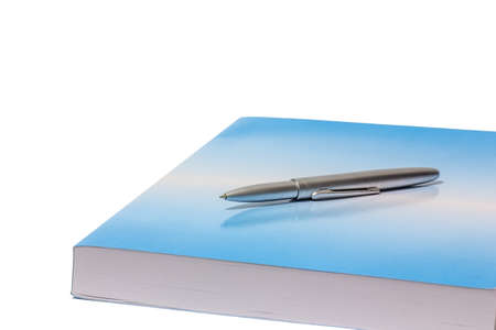 notebook on white isolatedの写真素材