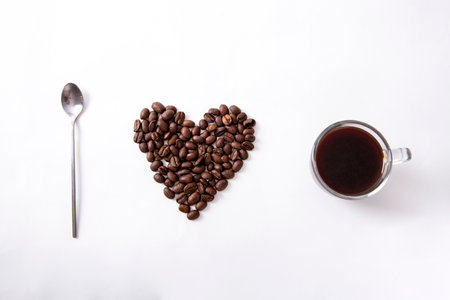 Coffee gourmet hot beverage espresso machine coffee beansの写真素材