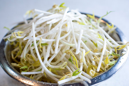 Soy beans sprouts cooking ingredient food raw vegetableの写真素材