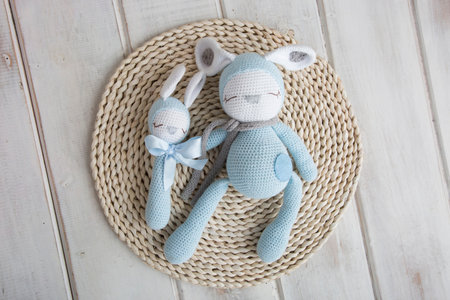 Knitted stuffed toys amigurumi handcrafted crochet hobby