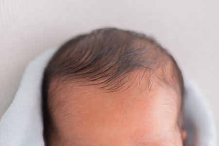 Newborn baby boy in the hospital ward.の写真素材