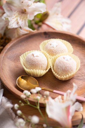 Coconut milk dumpling, malaysian sweet dessertの写真素材