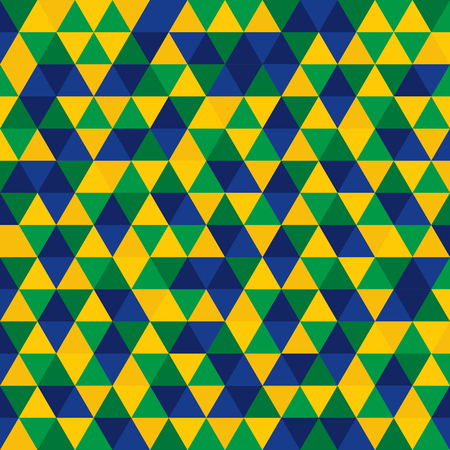 Geometric background in Brazil flag concept - Vectorのイラスト素材