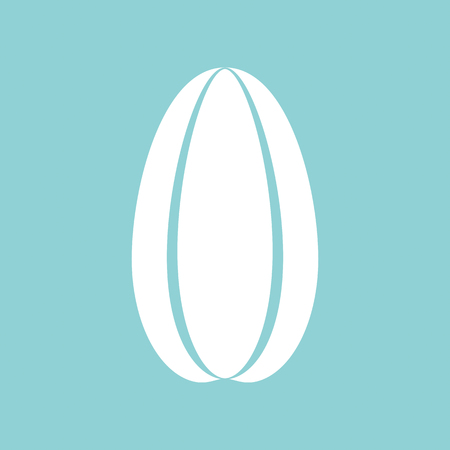 Sunflower seed icon on blue background, flat design style. Vector illustration eps 10.のイラスト素材