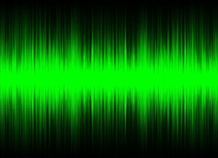 Green sound waves, Equalizer for music, audio waveform