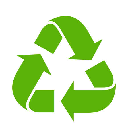 Recycle symbol on white backgroundのイラスト素材