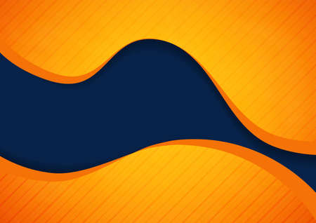 Blue and yellow background. Design template for brochures, flyers, magazineのイラスト素材