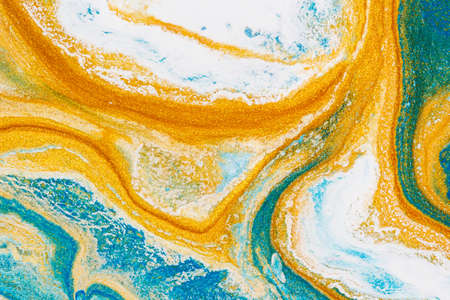 Gold and blue marble texture background, design for cover book or brochure, poster, wallpaper background, detail structure high resolutionの写真素材