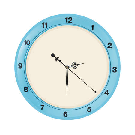 Round clock isolated on white background