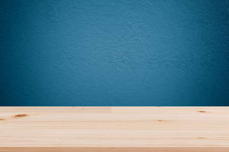 Empty brown wood table top isolated on white background . Template mock up for display of productの写真素材