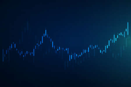 Stock market graph background. Concept of business investment. Stock future trading