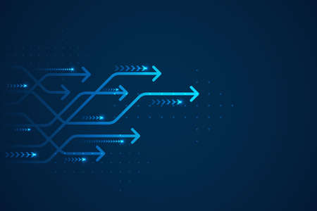 Abstract arrow direction. Technology backgroundのイラスト素材