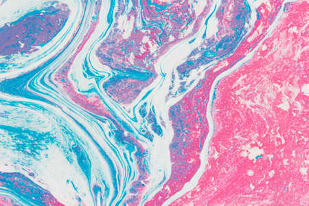Abstract background. Swirls of marble. Natural Luxury. Blue and pink paint background