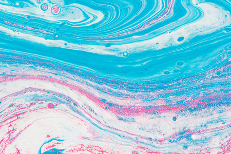 Abstract background. Swirls of marble. Natural Luxury. Blue and pink paint background