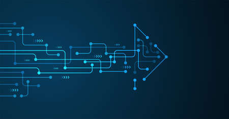 Abstract arrow direction. Technology backgroundのイラスト素材