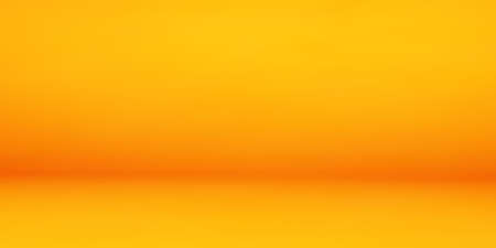 Empty orange studio room, used as background for display your products - Vector