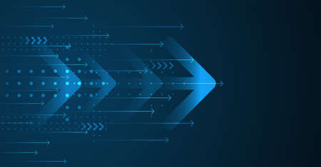 Abstract arrow direction. Technology backgroundのイラスト素材