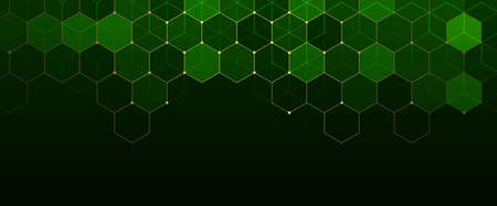 Abstract cube hexagon shape pattern backgroundのイラスト素材