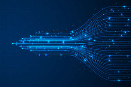 Technology background. Big data visualization conceptのイラスト素材