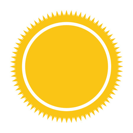 Sun icon isolated on white backgroundのイラスト素材