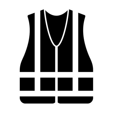Safety vest icon isolated on white background,のイラスト素材