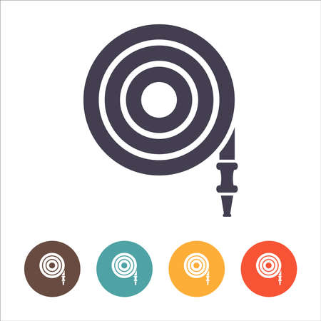 Fire hose reel icon on white backgroundのイラスト素材